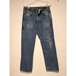 Carhartt MENS 33X32 B234 PRW Relaxed Straight Fit Utility Denim Blue Pants